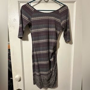 Free People Patterned Bodycon Dress, Size S